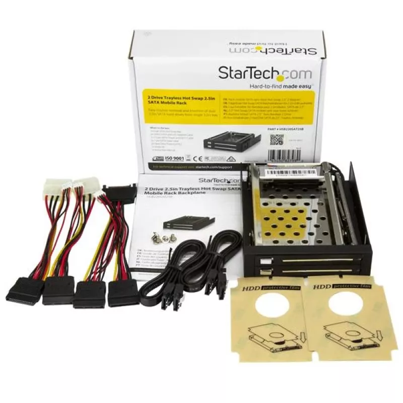 StarTech.com 2 kettaga 2,5-tolline salvevaba kiirvahetusega SATA mobiilne riiuliplaadistik