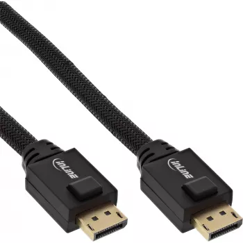 InLine DisplayPort aktiivkaabel, must, kullatud kontaktid, 25 m
