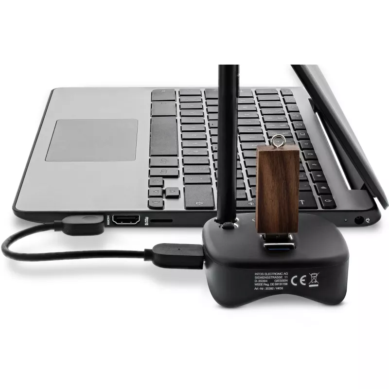 InLine USB 3.0 Multiadapter, 2xUSB-A, RJ45, SD/MicroSD-kaardilugeja, must