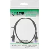 InLine õhuke ümmargune patch-kaabel U/FTP Cat.6A must 0,3 m