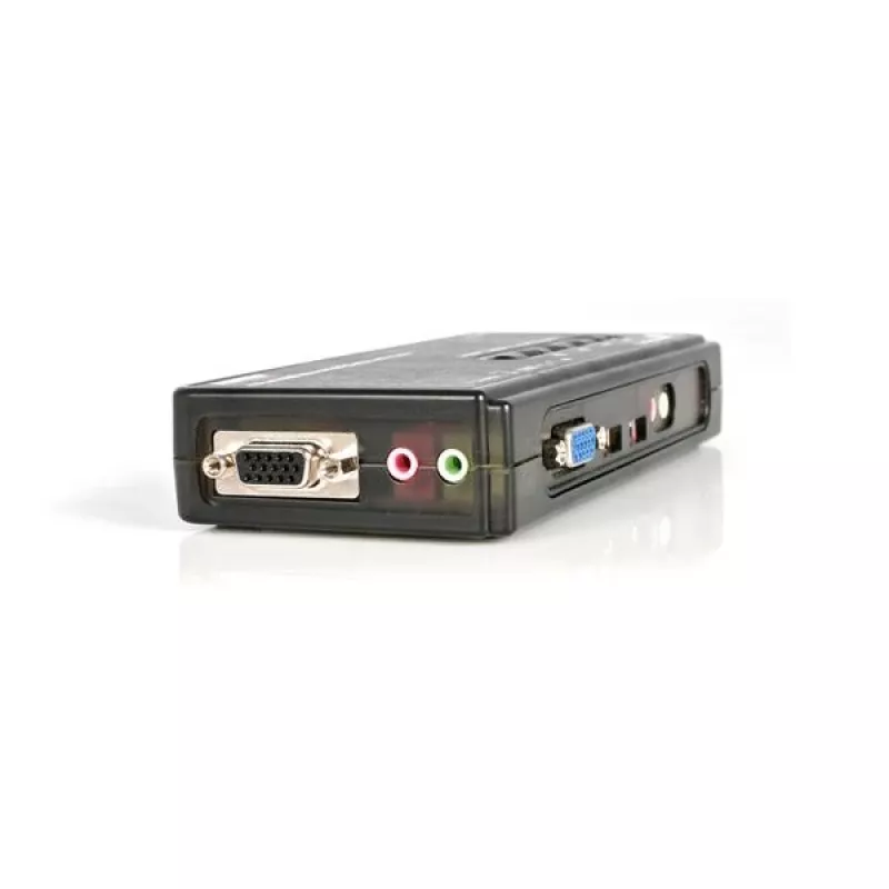 StarTech.com 4-pordiline must USB KVM-lüliti komplekt kaablite ja heliga