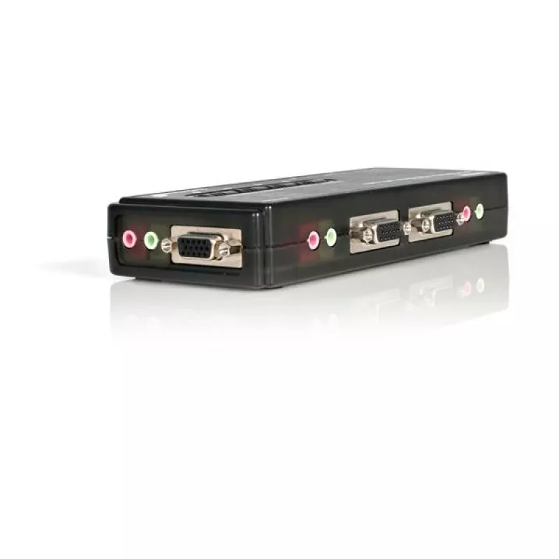 StarTech.com 4-pordiline must USB KVM-lüliti komplekt kaablite ja heliga