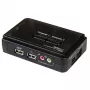 StarTech.com 2-pordiline must USB KVM-lüliti komplekt heli ja kaablitega