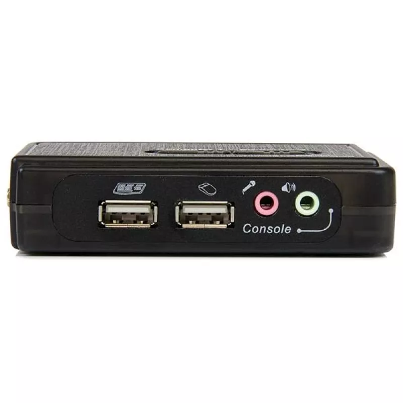 StarTech.com 2-pordiline must USB KVM-lüliti komplekt heli ja kaablitega