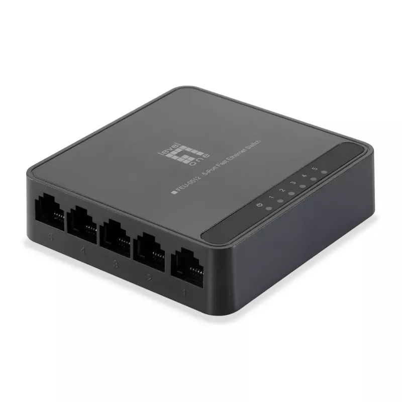 Võrgukommutaator LevelOne FEU-0512 Fast Ethernet 10/100 Must