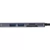 InLine mitme porti jaotur USB 3.2 Gen.1, 2x USB-A, HDMI 4K/30 Hz, kaardilugeja, alumiinium, hall