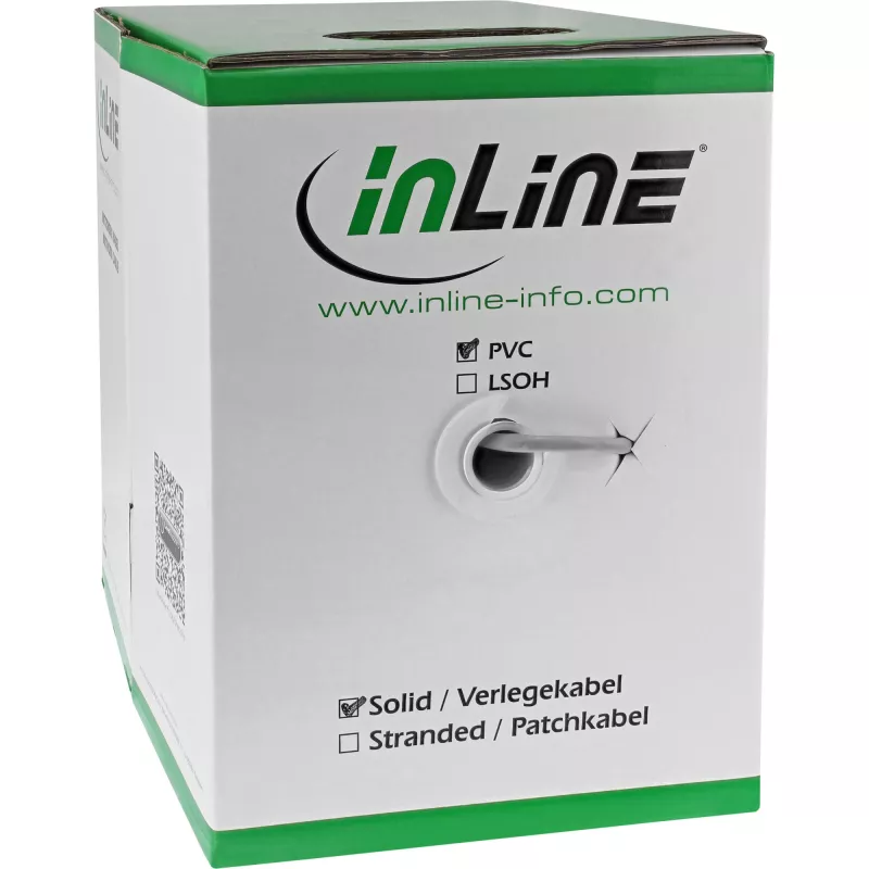 InLine Solid Installation kaabel F/UTP Cat.5e AWG24 CCA PVC 100m