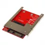 StarTech.com mSATA SSD 2,5-tollisele SATA-adapterile, SATA, mSATA, must, punane, hõbedane, CE, FCC, 6 Gbit/s, -40–85 °C