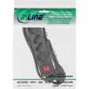 InLine pistikupesaga pikendusjuhe, 4-osaline, 2x CEE7/3 + 2x Euro CEE 7/16, must, 5 m
