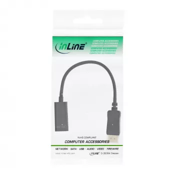 InLine DisplayPort-HDMI-adapter heliga, DisplayPort M / HDMI F, 4K/60Hz