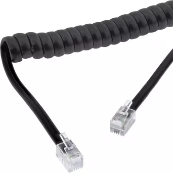 InLine Handset spiraalkaabel, RJ10 4P4C M/M, must, max 2 m