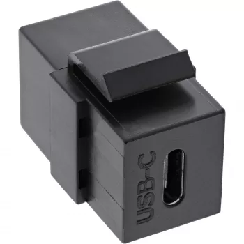 InLine USB 3.1 Snap-In moodul, USB-C F/F, must korpus