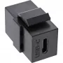 InLine USB 3.1 Snap-In moodul, USB-C F/F, must korpus