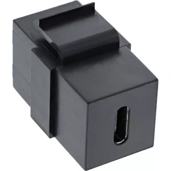 InLine USB 3.1 Snap-In moodul, USB-C F/F, must korpus