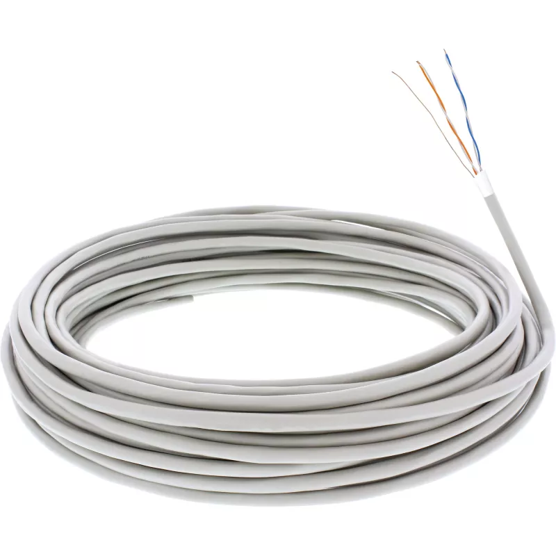 InLine telefonipaigalduskaabel 4 juhtmega täis 2x2x0,6mm varjestatud 100m