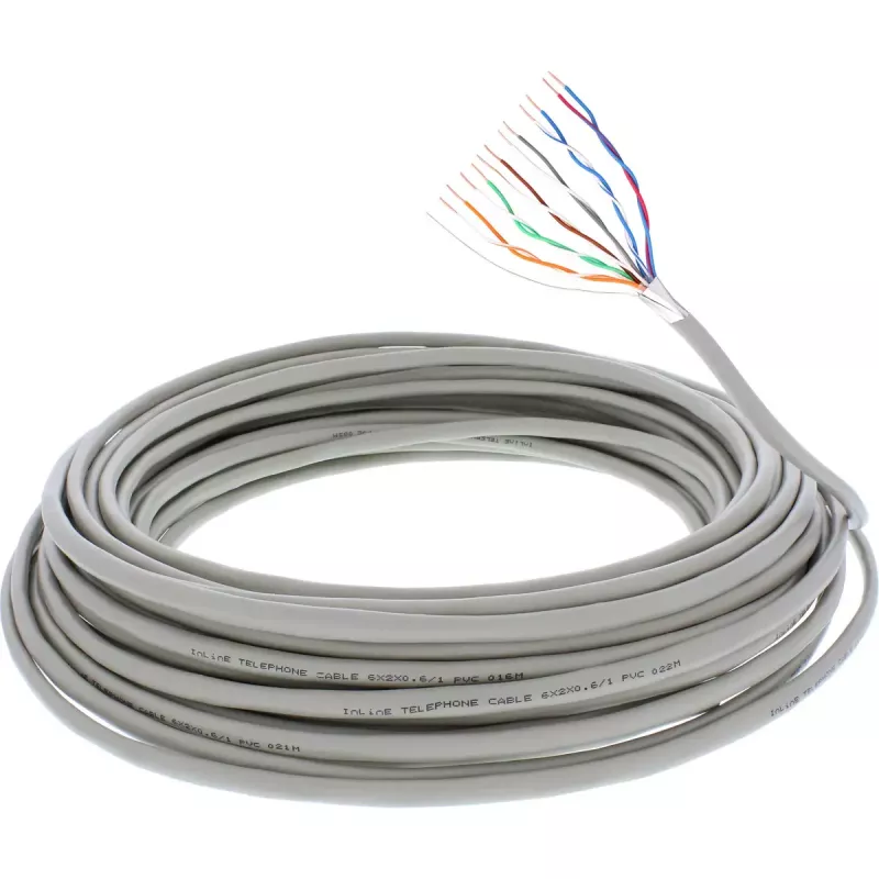 InLine telefonikaabel 12 juhtmega paigaldus 6x2x06mm varjestatud 25m