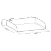Modulaarne riiul InLine Slatwall Shelf suur valge teras 318mm 250mm 68mm