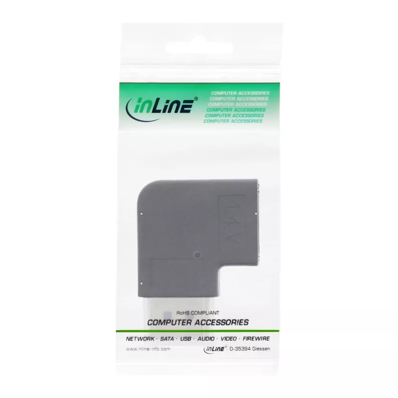 InLine DisplayPorti adapter DisplayPort isane emane vasaknurkne 17199L