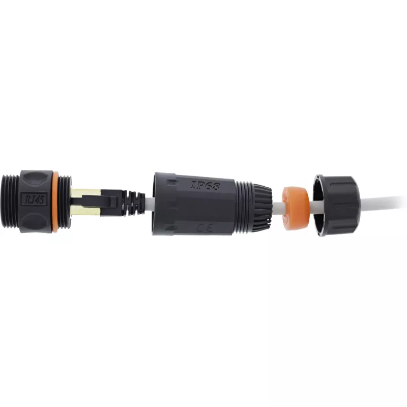 InLine Cat.6A ühenduspesa, veekindel IP68, 2x RJ45 F/F, 1:1