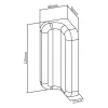 InLine Slatwall kinnitusklamber seinakinnituspaneelile, valge, 2 tk paar