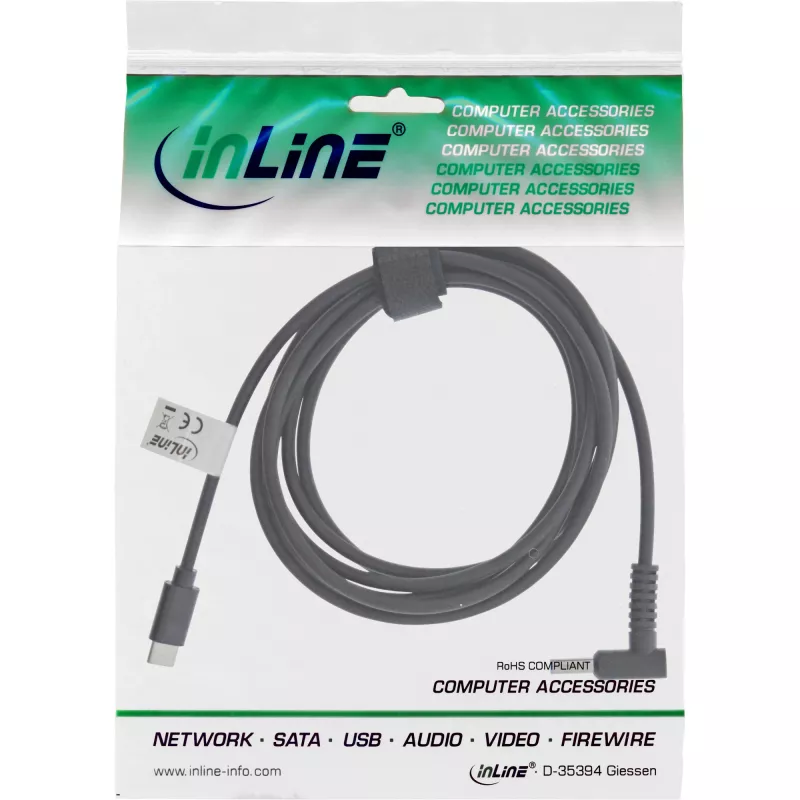 InLine USB-C HP sülearvuti (ümmargune/väike) laadimiskaabel, 2 m