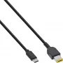 InLine USB-C Lenovo sülearvuti (ristkülikukujuline) laadimiskaabel, 2 m