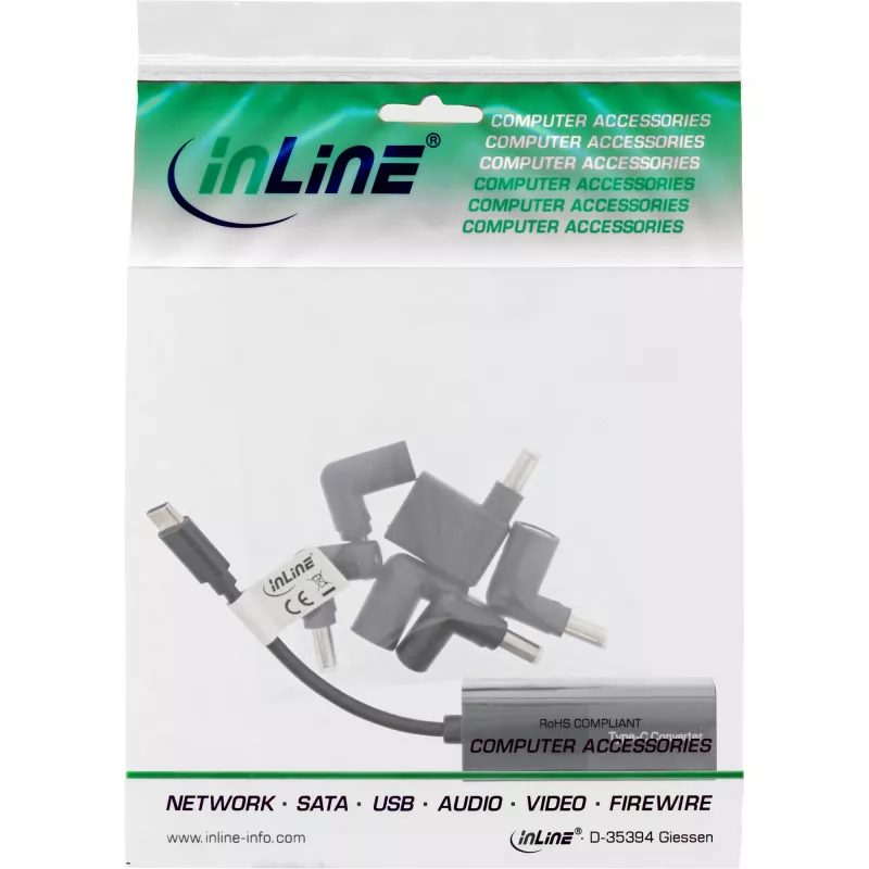Toiteadapteri komplekt InLine Notebook 26679 USB-C 7-ühes laadimiskomplekt