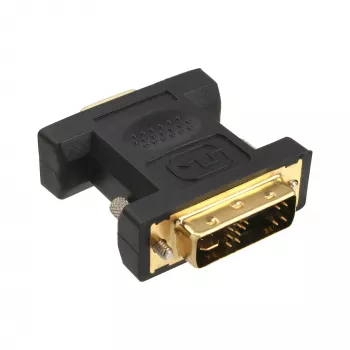 InLine DVI-A adapter DVI 12+5 isane-VGA 15HD emane, kullatud
