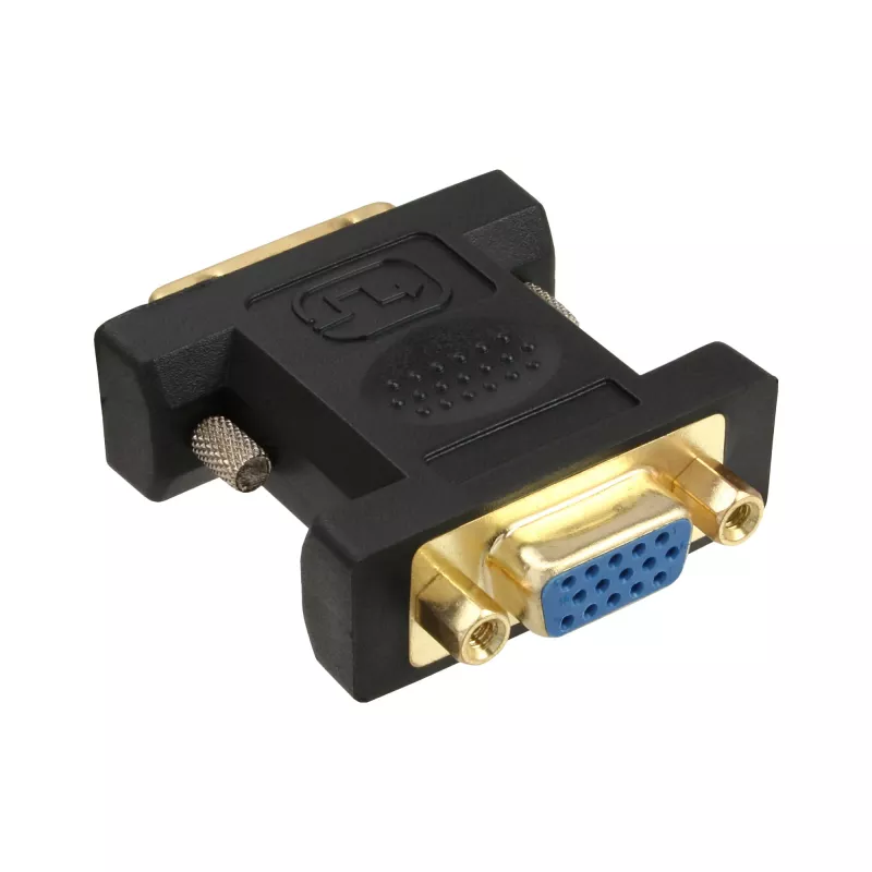 InLine DVI-A adapter DVI 12+5 isane-VGA 15HD emane, kullatud