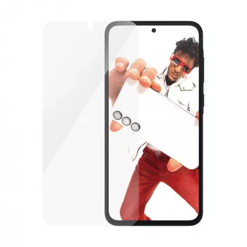 Karastatud klaasist ekraanikaitse PanzerGlass SAFE Samsung Galaxy A55 5G-le — ülilai liibuvus, kriimustus- ja põrutuskindel, 50 tk