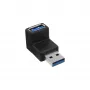 USB 3.0 adapter, tüüp A-pistik / A-pesa, 90° nurga all, InLine 35300R