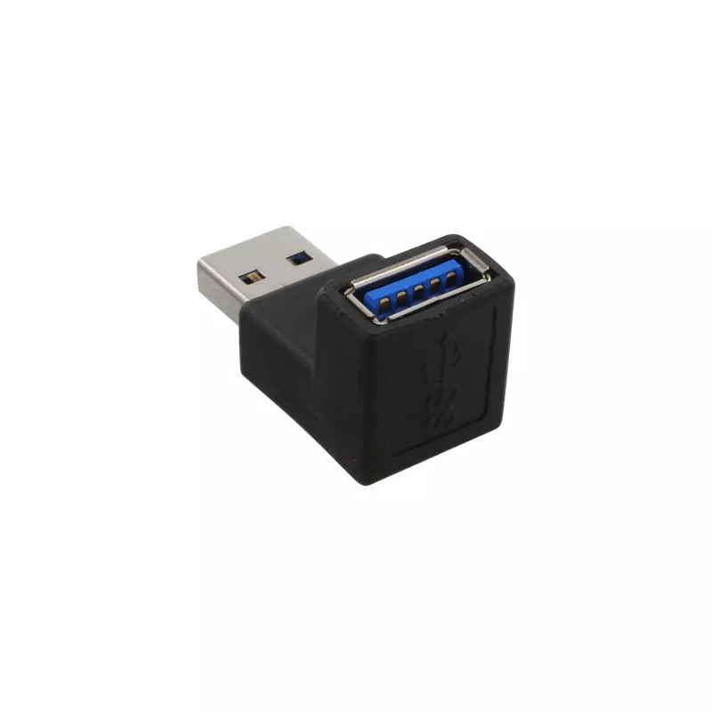 USB 3.0 adapter, tüüp A-pistik / A-pesa, 90° nurga all, InLine 35300R