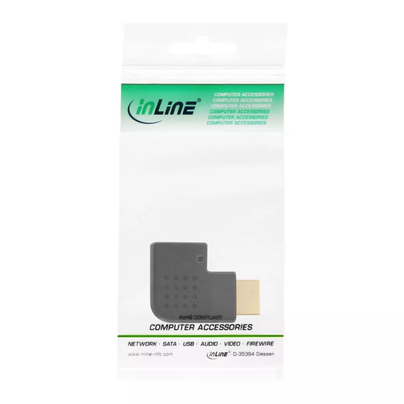 InLine HDMI adapter isane emane külgsuunaline vasak kullatud 17600S