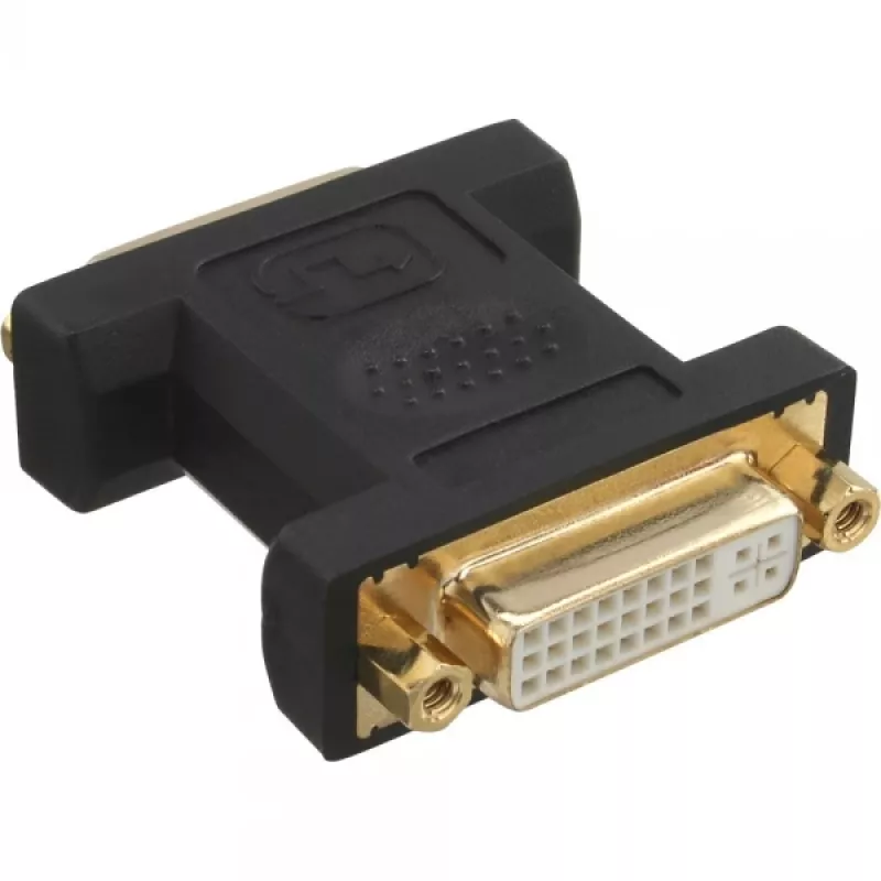 InLine DVI-I adapter digitaalne + analoogne 24+5 emane / emane must kullatud