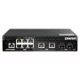 QNAP QSW-M2106R-2S2T võrgukommutaator hallatav L2 10G Ethernet (100/1000/10000) 1U must