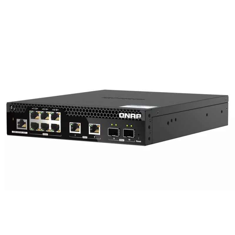 QNAP QSW-M2106R-2S2T võrgukommutaator hallatav L2 10G Ethernet (100/1000/10000) 1U must