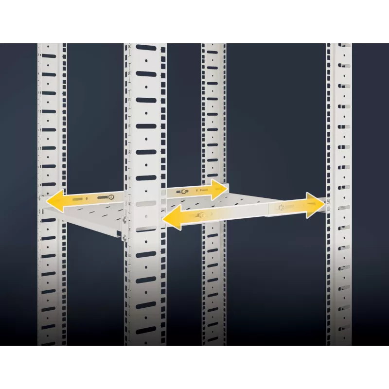 Intellinet 19-tolline fikseeritud riiul (reguleeritav), 1U, 750 mm riiuli sügavus, 750 kuni 950 mm reguleeritav siinisügavus, max 20 kg, hall, eluaegne garantii