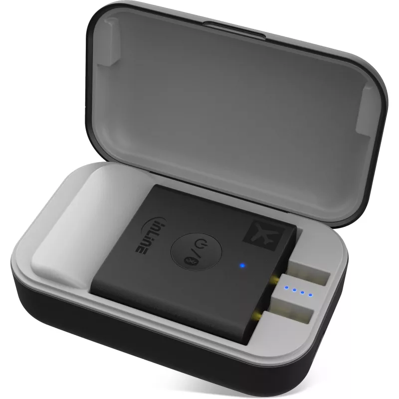 InLine Airplane Bluetooth Audio Transmitter, BT 5.0, aptX HD/LL