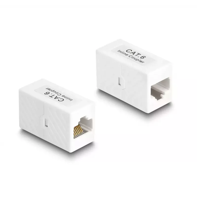 DeLOCK RJ45 pesa – RJ45 pesa Cat.6 UTP adapteri võrgukaabel 1 m valge