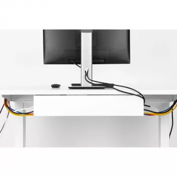 InLine lauaalune kaabeldushaldussüsteem 23190W — teras, valge, 114×600×76 mm