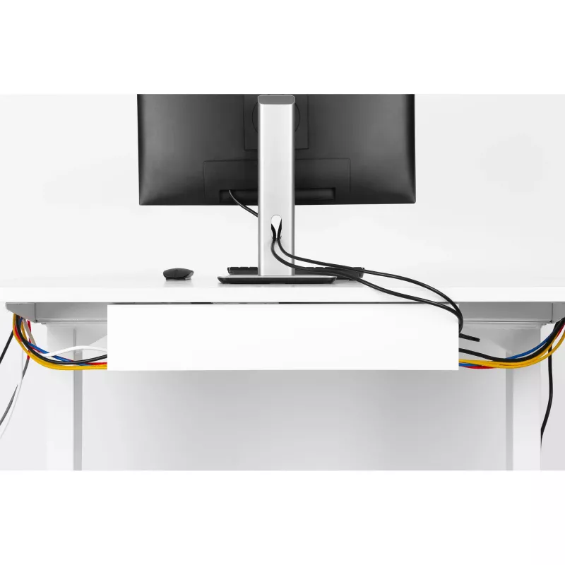 InLine lauaalune kaabeldushaldussüsteem 23190W — teras, valge, 114×600×76 mm