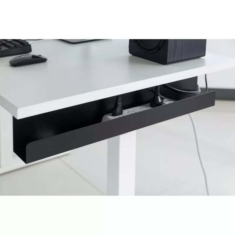 Kaablihaldussüsteem laua alla InLine 23190B, teras, must, 114×600×76 mm