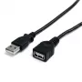 StarTech.com 3 jala pikkune must USB 2.0 pikenduskaabel A-pistikust A-pistikusse – isane/emane