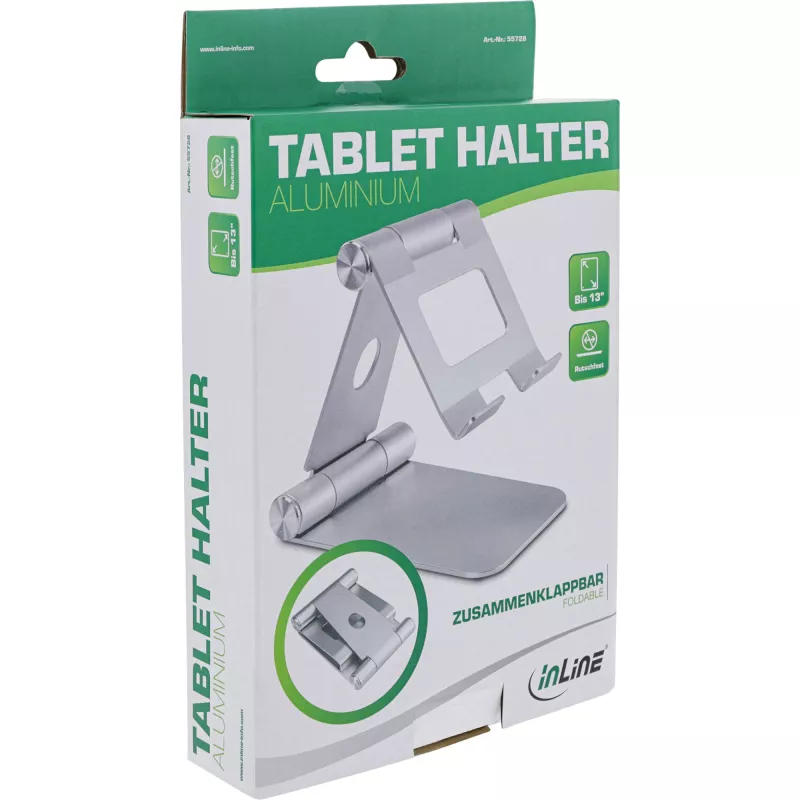 Tahvelarvuti hoidik InLine 55728 Alumiinium Universaalne kuni 13 tolli
