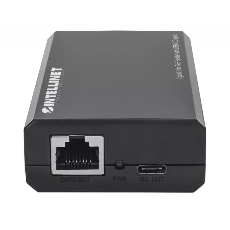 Intellinet PoE Splitter USB-C väljundiga, PoE++ / 4PPoE, Gigabit Ultra, IEEE 802.3bt, RJ45 sisend- ja väljundpordid, kuni 45 W USB-C väljundport
