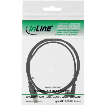 InLine USB tüüp A-pistik / Mini-USB isane 5 kontakti alla 90° nurga all must 2 m