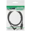 USB Type A-pistik / Mini 5pin isane ülespoole nurga all 90° must 1m InLine 34110
