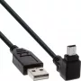 USB Type A-pistik / Mini 5pin isane üles nurga all 90° must 3m InLine 31430