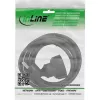InLine toitepikenduskaabel, must, 7m, lastekaitsega