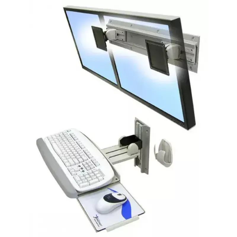 Seinakinnitus Ergotron Neo-Flex Dual Monitor 61 cm (24 tolli) hõbedane